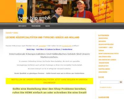 Käse Onlineshop der Henk Hop GmbH Ansicht 1